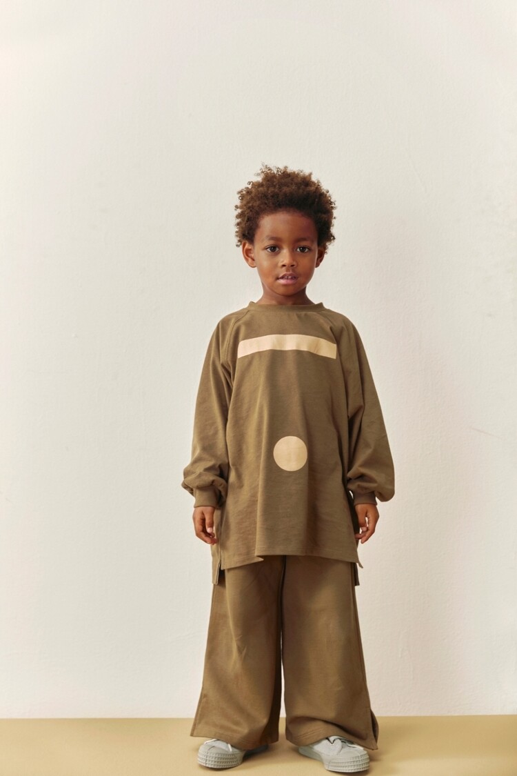 Gray Label Oversized L/S Tee - Woody/Cookie print