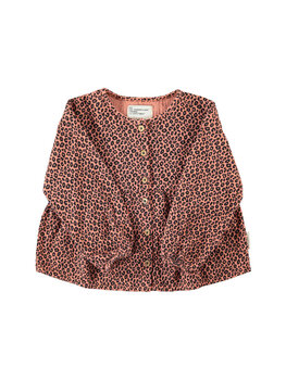 Piupiuchick blouse | brown w/ animal print