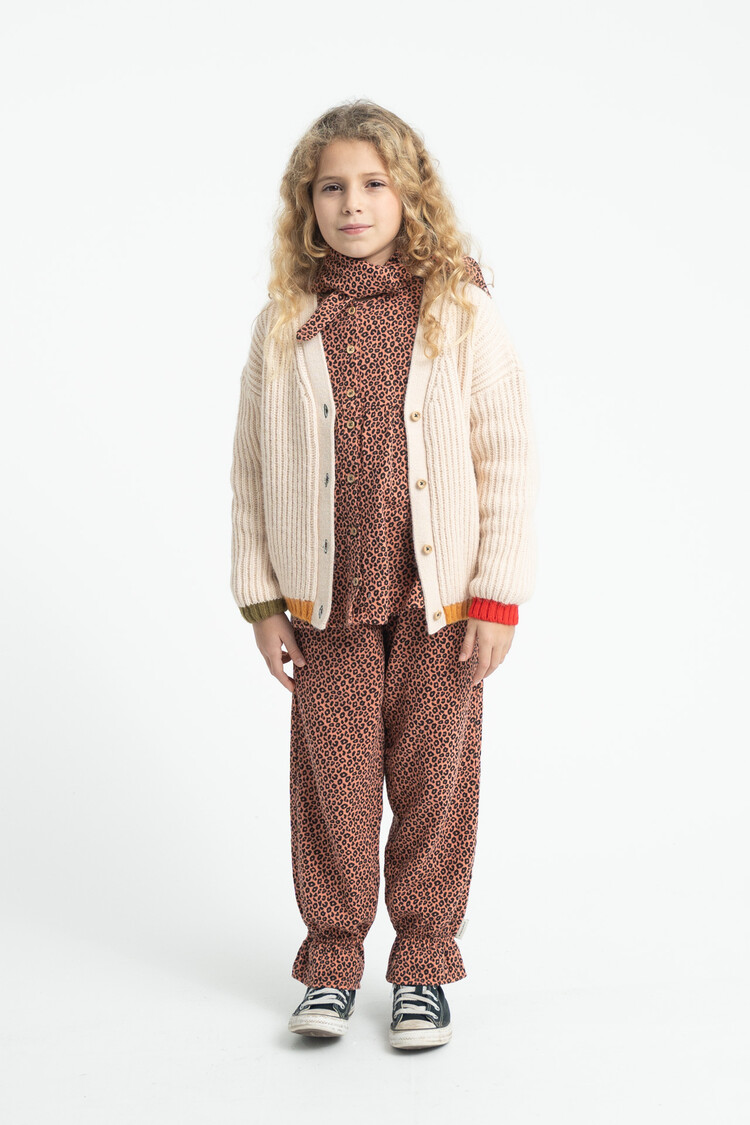 Piupiuchick blouse | brown w/ animal print