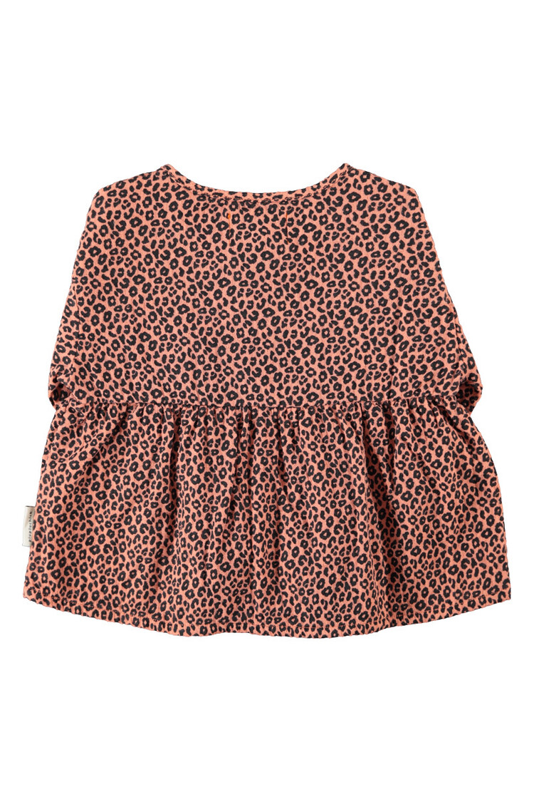 Piupiuchick blouse | brown w/ animal print