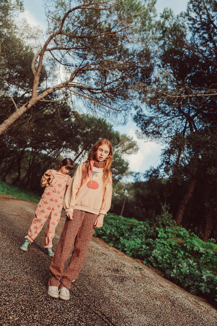 Piupiuchick dungarees | pink w/ big flowers