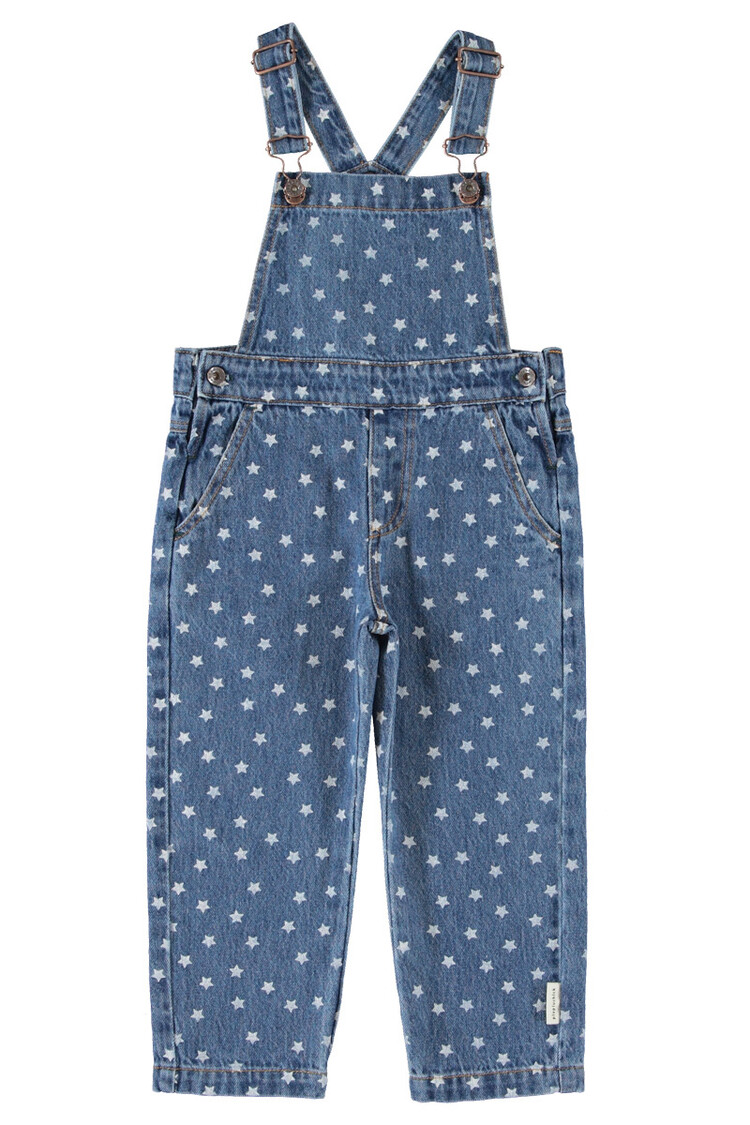 Piupiuchick dungarees | washed navy denim w/ stars