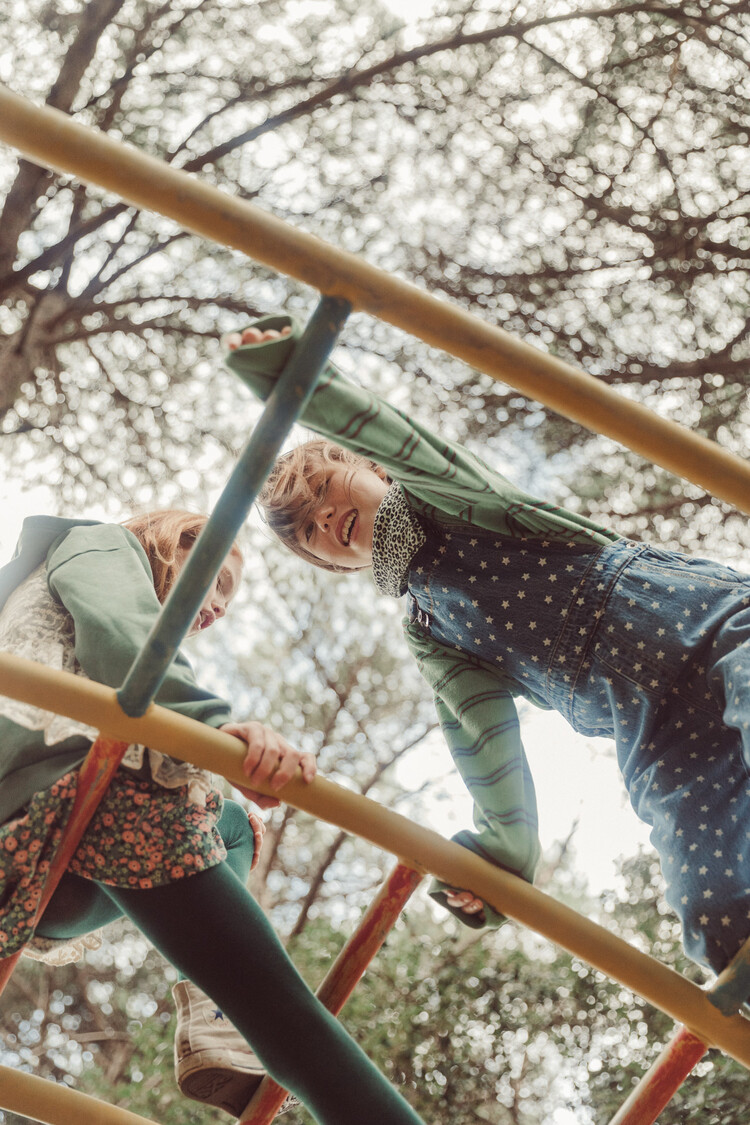 Piupiuchick dungarees | washed navy denim w/ stars