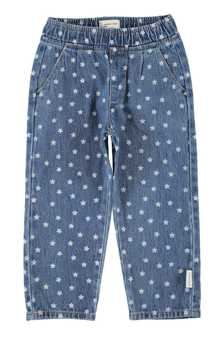 Piupiuchick trousers | washed navy denim w/ stars