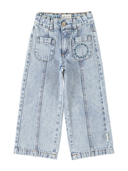 Piupiuchick flare trousers | fadded light blue denim