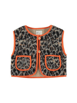 Piupiuchick waistcoat | grey animal print