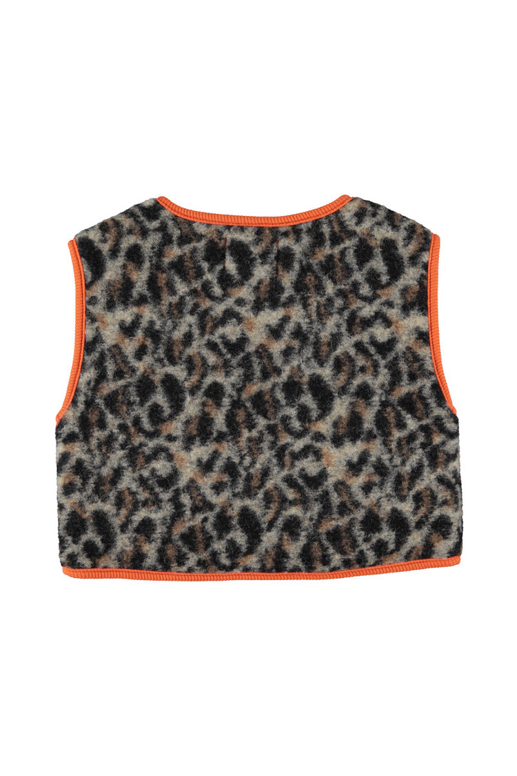 Piupiuchick waistcoat | grey animal print