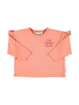 Piupiuchick longsleeve t'shirt | pink w/ apple print