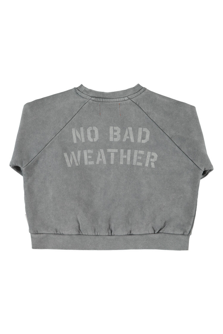 Piupiuchick sweatshirt | grey w/ sun & cloud print