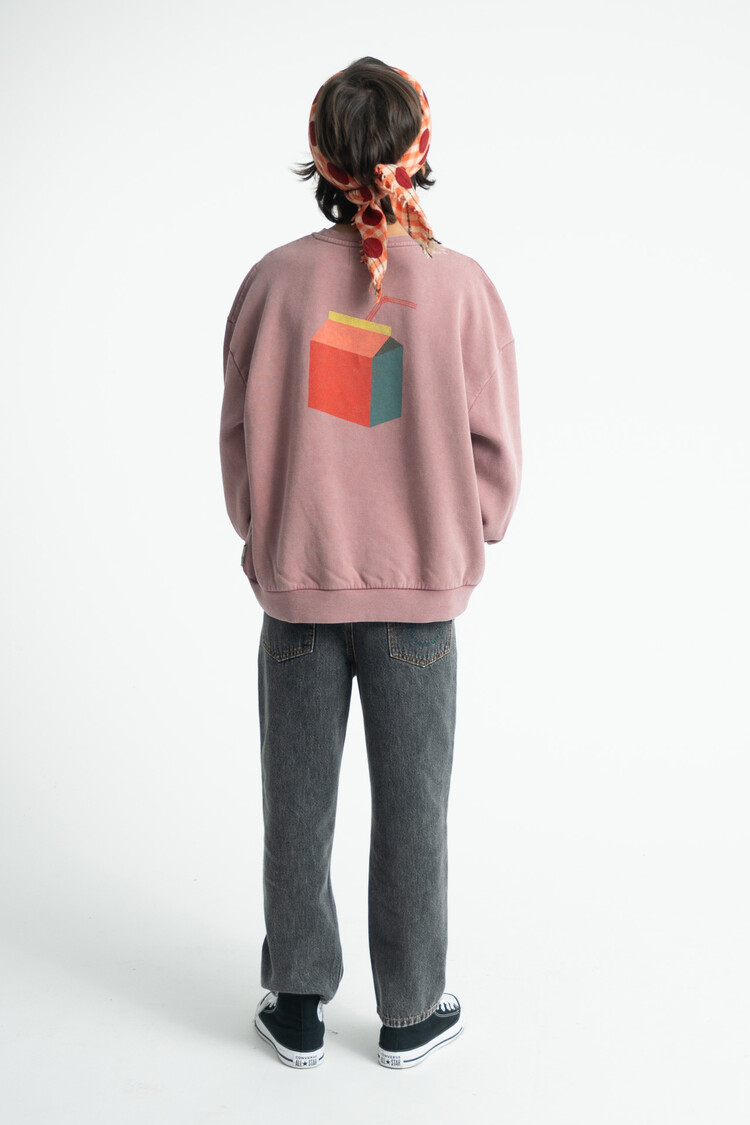 Piupiuchick sweatshirt | pink w/ "lunch break" print