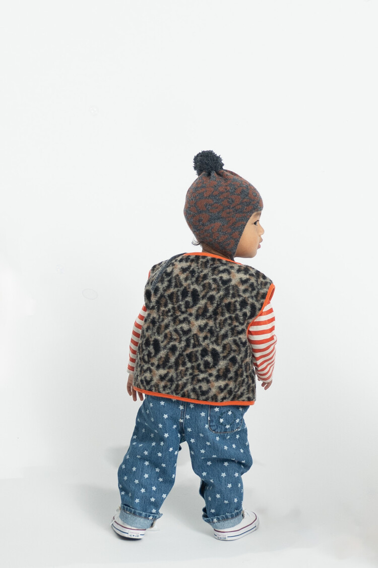 Piupiuchick trousers | washed navy denim w/ stars