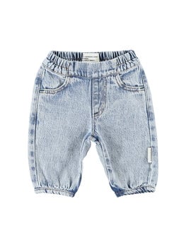 Piupiuchick baby trousers | fadded light blue denim