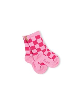 Nixnut Checkered  Socks - Cherry