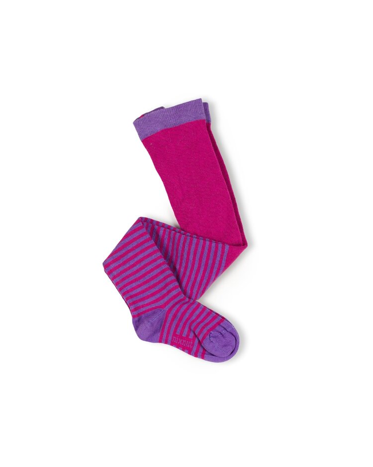 Nixnut Stripe Tights - Blueberry