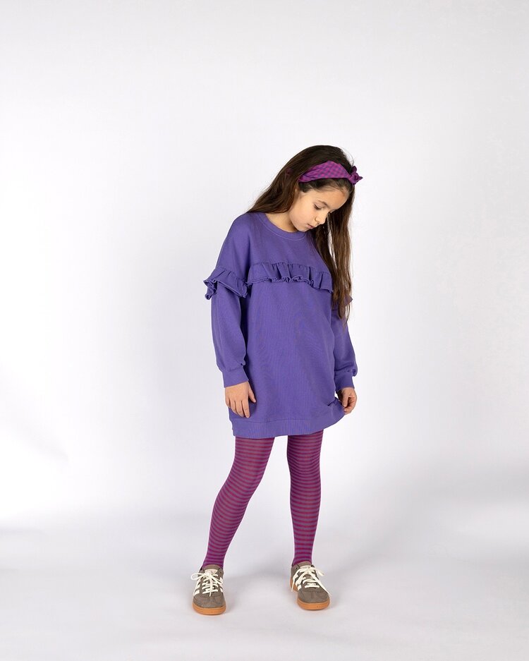 Nixnut Stripe Tights - Blueberry