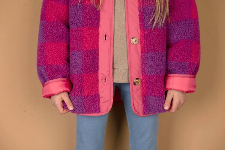 Nixnut Check Jacket - Cherry