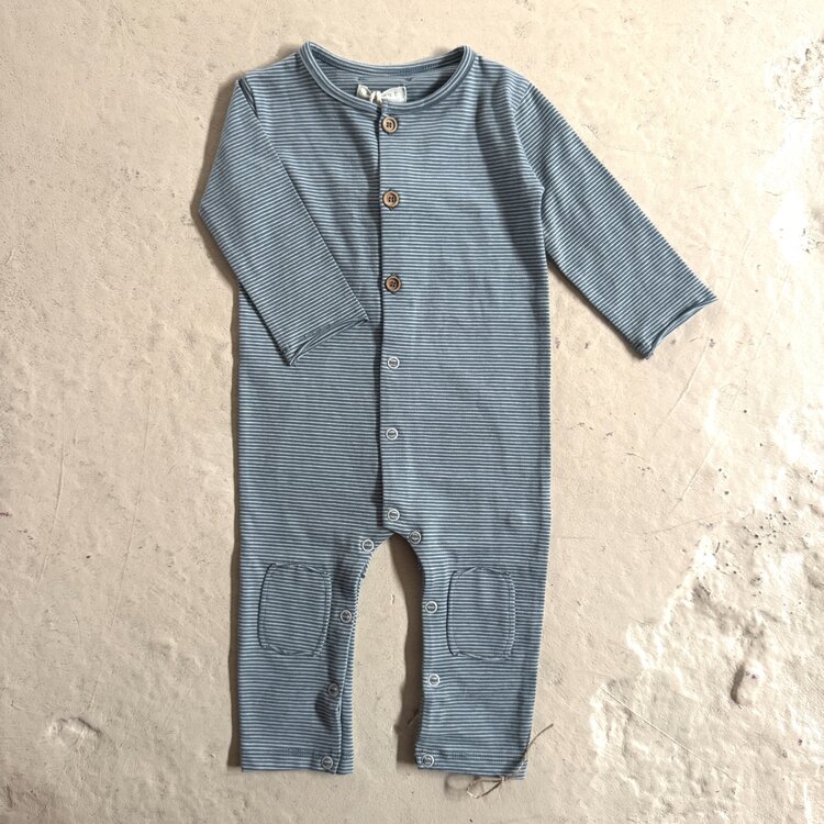 Nixnut Butt onesie - Snow Stripe