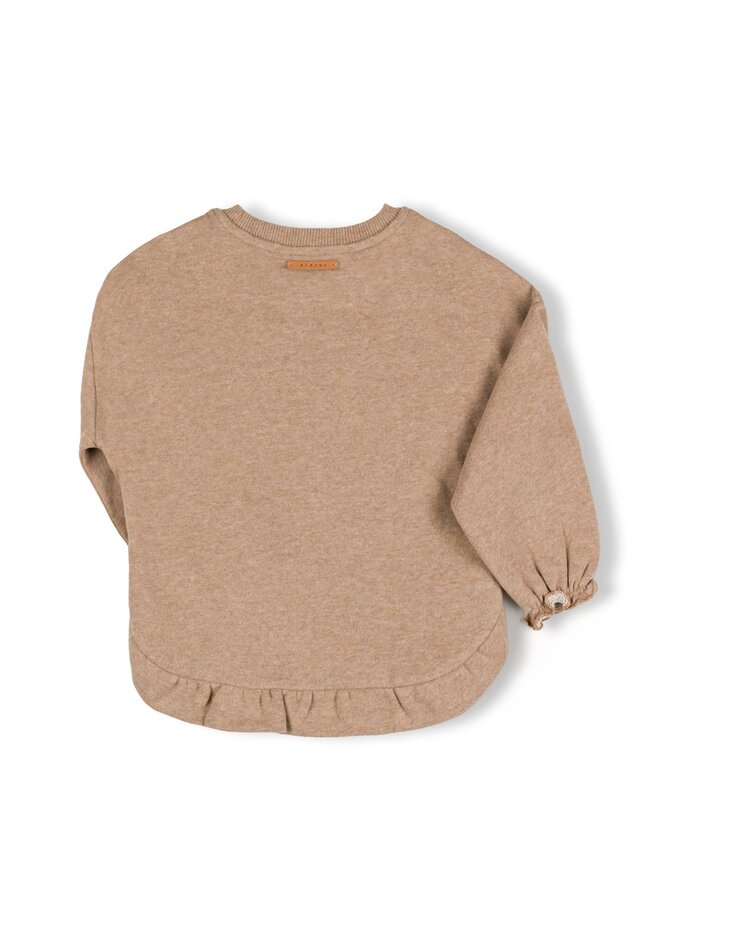 Nixnut Ruffled Sweater - Pebble