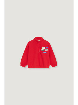 The New Society Cloudy Fleece Sweatshirt Chinese Red