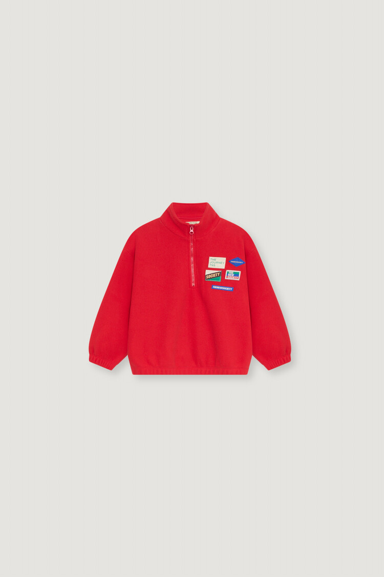 The New Society Cloudy Fleece Sweatshirt Chinese Red