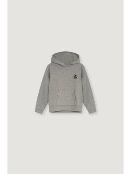 The New Society TNS Logo Hoodie Mid Grey Melange
