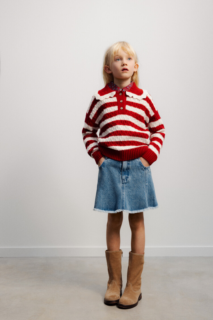 The New Society Ridge Denim Skirt
