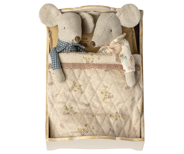 Maileg 11-5004-00 Bed, Mouse - Off white