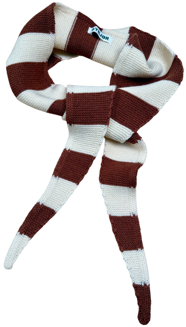 ByBjor ByBjor Scarf - Stripe Brown Cream