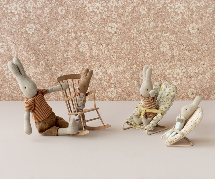 Maileg 16-4000-00  Rabbit, My - Rose/Blue check