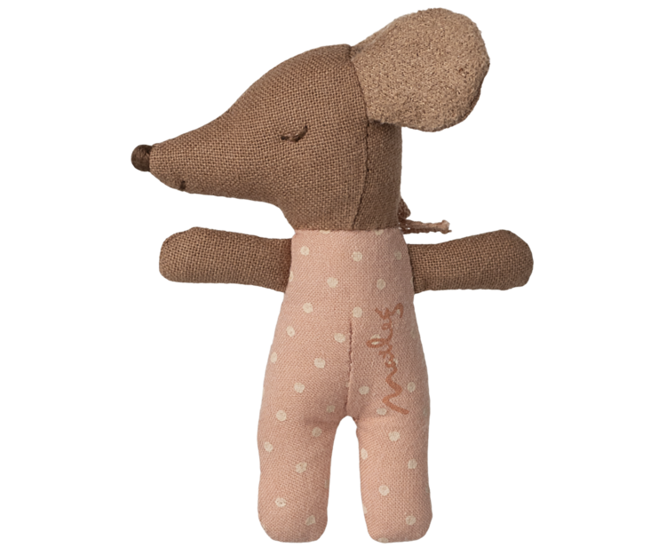Maileg 17-5002-00 Sleepy wakey babymouse - Rose