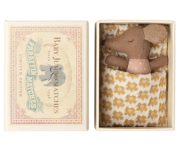 Maileg 17-5002-00 Sleepy wakey babymouse - Rose