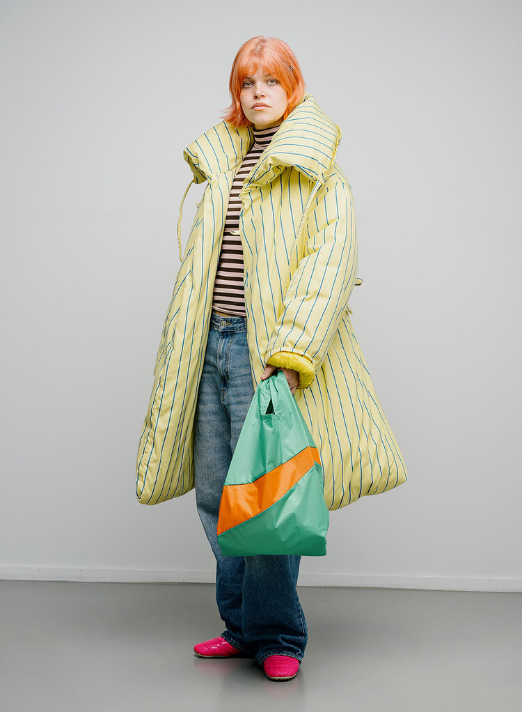 Susan Bijl Shopping Bag Holly Green & Orange Medium