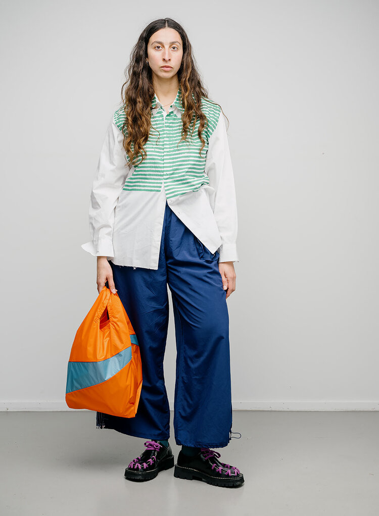 Susan Bijl Shopping Bag Orange & Ocean Medium