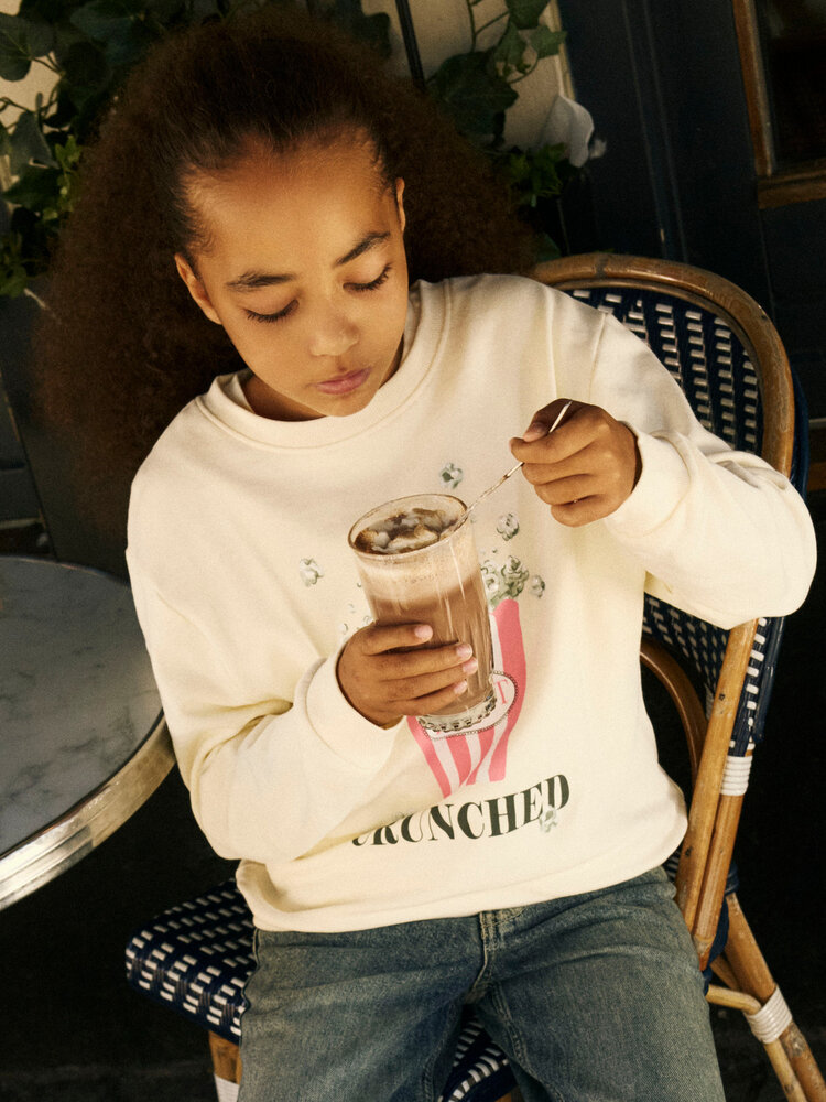 Name it NKFKONNA LS NREG SWEAT - White