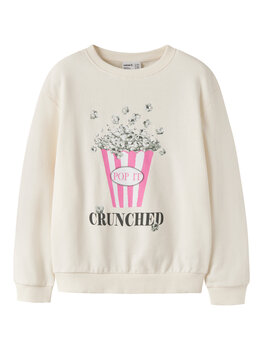 Name it NKFKONNA LS NREG SWEAT - White