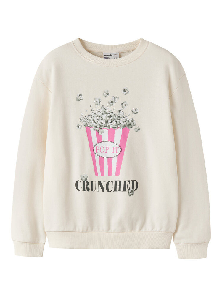 Name it NKFKONNA LS NREG SWEAT - White