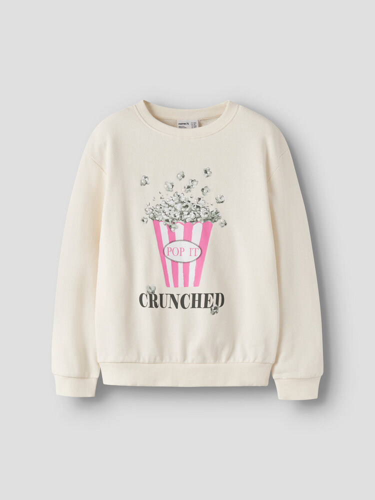 Name it NKFKONNA LS NREG SWEAT - White