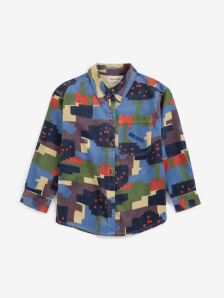 Bobo Choses Paint Forest all over corduroy shirt