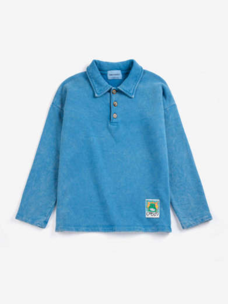Bobo Choses Beast Tag polo sweatshirt - Blue