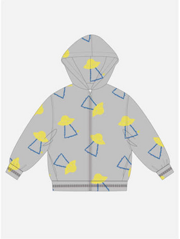 Bobo Choses Pixel Abduction all over zipped hoodie