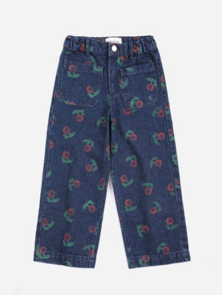 Bobo Choses Stamp Bloom all over denim pants