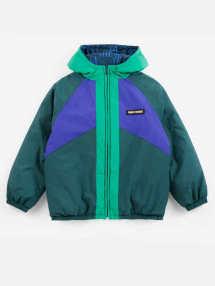 Bobo Choses Almost Moiré all over reversible anorak - Green