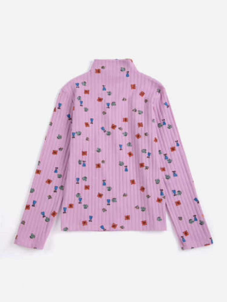 Bobo Choses Blossom all over turtleneck T-shirt