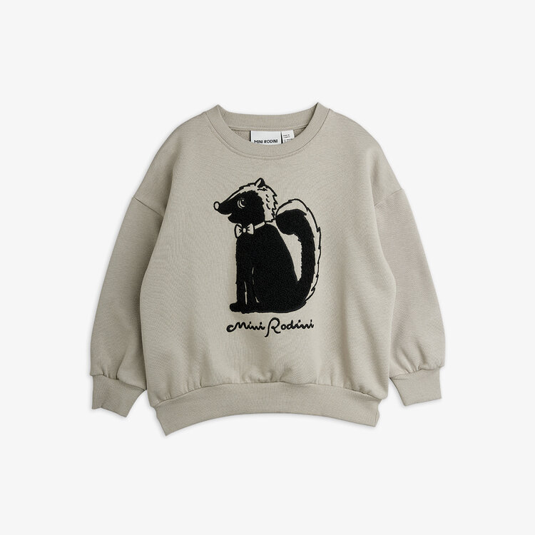 Mini Rodini Skunk chenille sweatshirt