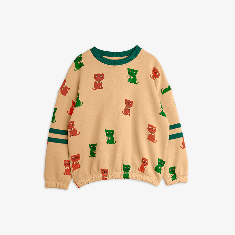 Mini Rodini Kittens aop stripes sweatshirt