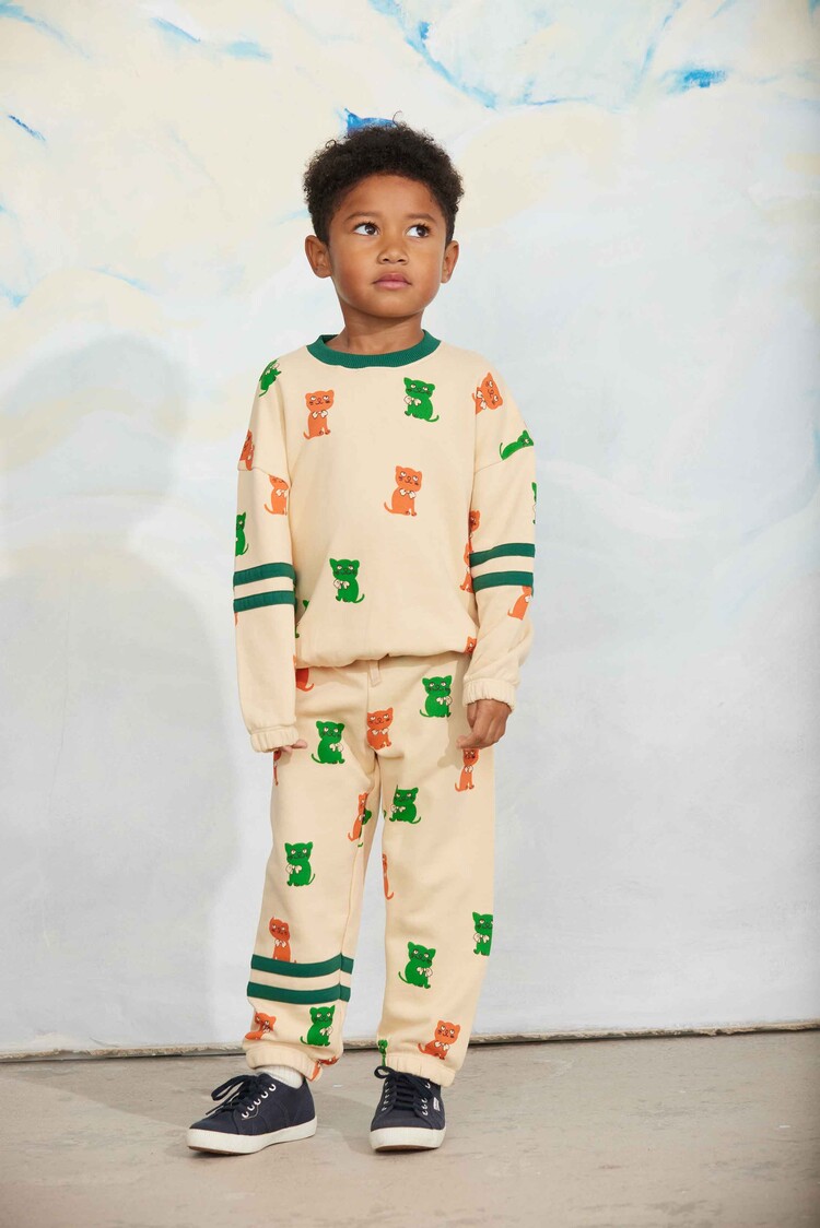 Mini Rodini Kittens aop stripes sweatshirt