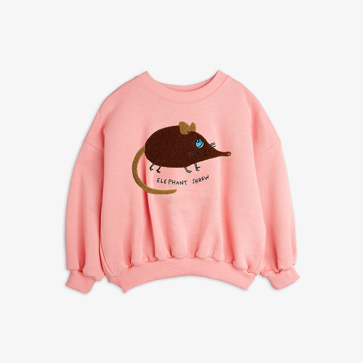 Mini Rodini Elephant shrew chenille sweater pink