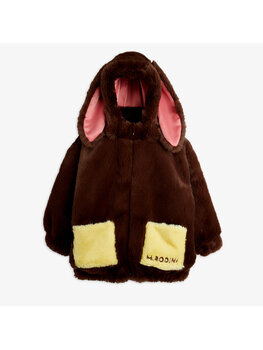 Mini Rodini Rabbit ear faux fur jacket
