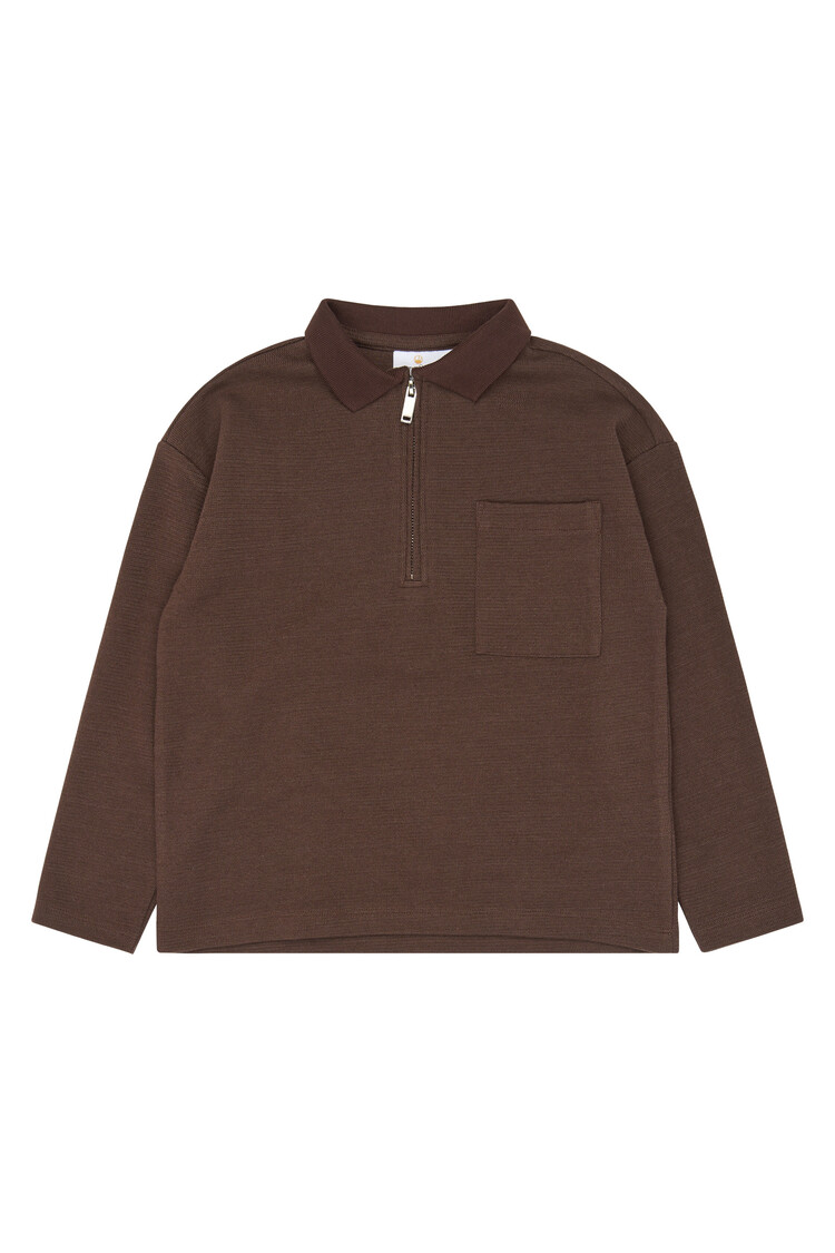 THE NEW TNVarl OS L_S Polo - Chestnut
