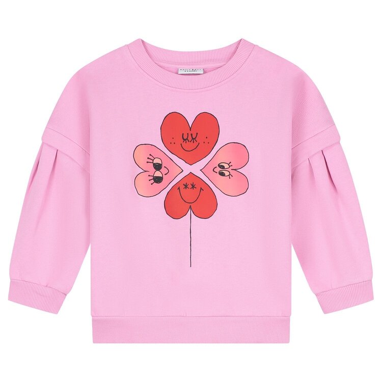 Daily Brat SWEATER FOUR HEARTS PINK